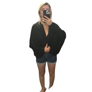Shein Black Dolman Cardigan - large size